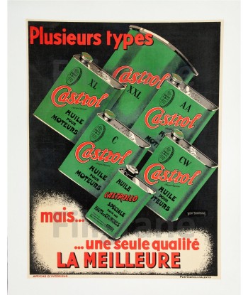 PUB HUILE CASTROL Regm-POSTER/REPRODUCTION d1 AFFICHE VINTAGE 50% de réduction en Octobre 2024