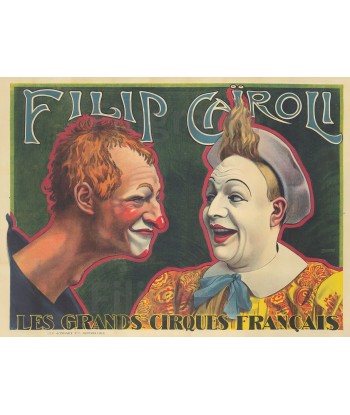 CIRQUE FILIP CAÏROLI CLOWN Riux-POSTER/REPRODUCTION d1 AFFICHE VINTAGE Toutes les collections ici