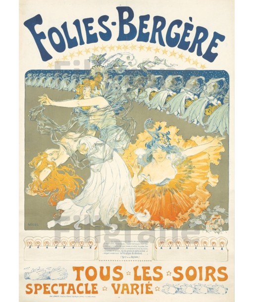 SPECTACLE FOLIES BERGèRE Rf245-POSTER/REPRODUCTION d1 AFFICHE VINTAGE de votre