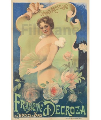 SPECTACLE Francine DECROZA Rajc-POSTER/REPRODUCTION d1 AFFICHE VINTAGE les muscles