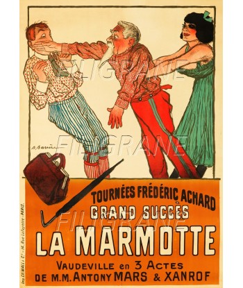 SPECTACLE Frédéric ACHARD LA MARMOTTE Recx-POSTER/REPRODUCTION d1 AFFICHE VINTAGE Par le système avancé 