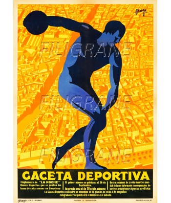 PUB GACETA DEPORTIVA  Rqtj-POSTER/REPRODUCTION d1 AFFICHE VINTAGE la chaussure