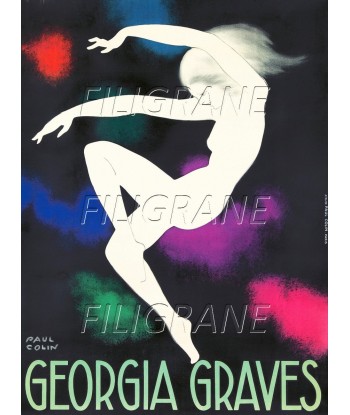 SPECTACLE GEORGIA GRAVES DANSEUSE Rvvi-POSTER/REPRODUCTION d1 AFFICHE VINTAGE livraison et retour toujours gratuits