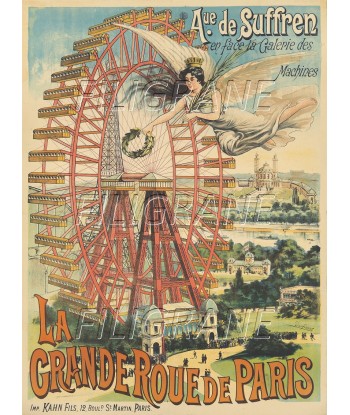 FêTE GRANDE ROUE de PARIS Rkrx-POSTER/REPRODUCTION d1 AFFICHE VINTAGE shop