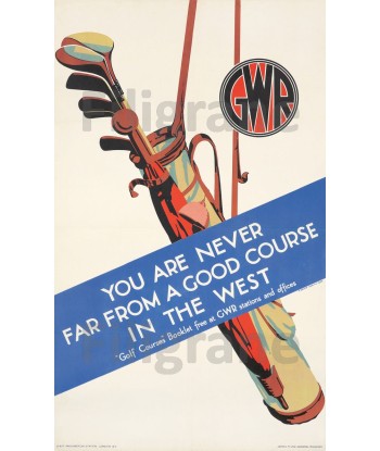 SPORT GWR GOLF Rafi-POSTER/REPRODUCTION d1 AFFICHE VINTAGE de pas cher