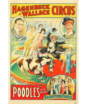 CIRQUE HAGENBECK WALLACE  CIRCUS Rfba-POSTER/REPRODUCTION d1 AFFICHE VINTAGE Economisez 