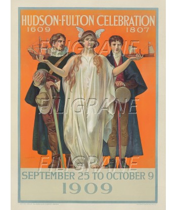 FêTES HUDSON FULTON CELEBRATION 09 Relx-POSTER/REPRODUCTION d1 AFFICHE VINTAGE 2023