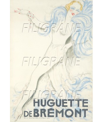 SPECTACLE Huguette de BréMONT Raii-POSTER/REPRODUCTION d1 AFFICHE VINTAGE d'Europe débarque