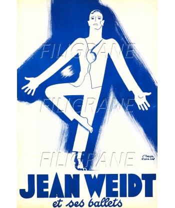 SPECTACLE Jean WEIDT DANSEUR Rkjm-POSTER/REPRODUCTION d1 AFFICHE VINTAGE d'Europe débarque