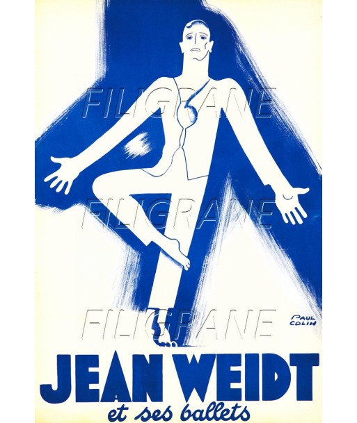 SPECTACLE Jean WEIDT DANSEUR Rkjm-POSTER/REPRODUCTION d1 AFFICHE VINTAGE d'Europe débarque