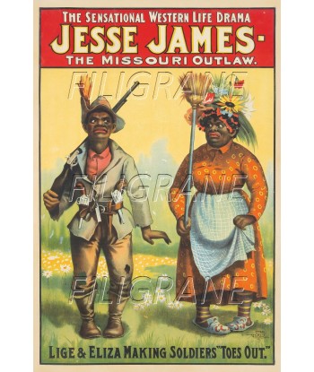 FILM JESSE JAMES Rhrp-POSTER/REPRODUCTION d1 AFFICHE VINTAGE la colonne vertébrale