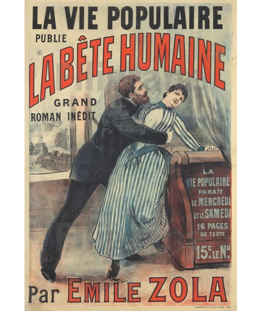 FILM LA BêTE HUMAINE ZOLA Recr-POSTER/REPRODUCTION d1 AFFICHE VINTAGE acheter en ligne