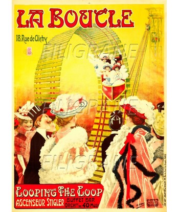 CIRQUE LA BOUCLE LOOPING THE LOOP Rqld-POSTER/REPRODUCTION d1 AFFICHE VINTAGE Amélioration de cerveau avec