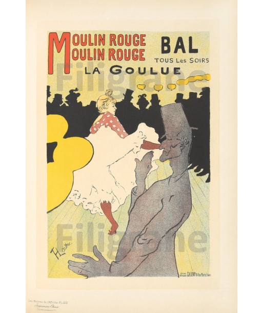 SPECTACLE LA GOULUE MOULIN ROUGE Rfjd-POSTER/REPRODUCTION d1 AFFICHE VINTAGE pas cher