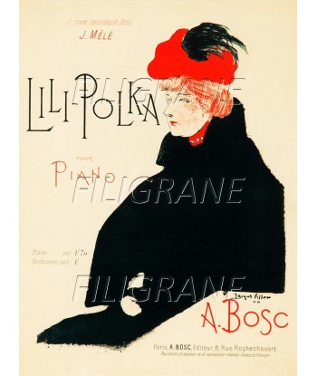 SPECTACLE LILI POLKA Rteh-POSTER/REPRODUCTION d1 AFFICHE VINTAGE de France