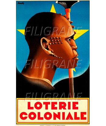 PUB LOTERIE COLONIALE Rcaq-POSTER/REPRODUCTION d1 AFFICHE VINTAGE online