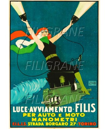 PUB LUCE AVVIAMENTO FILIS Rbhd-POSTER/REPRODUCTION d1 AFFICHE VINTAGE français