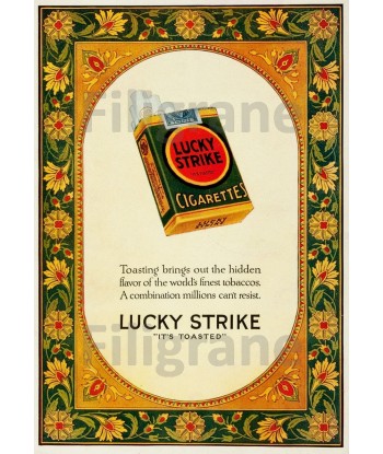 PUBLICITé LUCKY STRIKE Retn-POSTER/REPRODUCTION d1 AFFICHE VINTAGE les ligaments