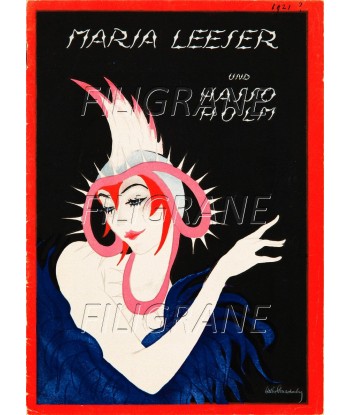 SPECTACLE Maria LEESER Rhjs-POSTER/REPRODUCTION d1 AFFICHE VINTAGE votre