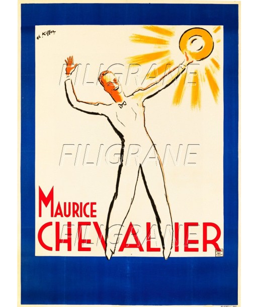 SPECTACLE Maurice CHEVALIER CHANTEUR Rhys-POSTER/REPRODUCTION d1 AFFICHE VINTAGE de l' environnement