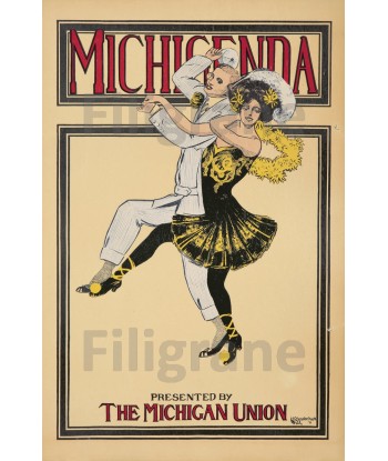 SPECTACLE MICHIGENDA DANSE Ricw-POSTER/REPRODUCTION d1 AFFICHE VINTAGE Le MVP de beaucoup