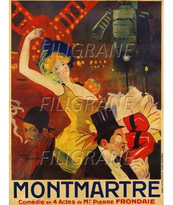 SPECTACLE MONTMARTRE COMéDIE Rcra-POSTER/REPRODUCTION d1 AFFICHE VINTAGE prix pour 