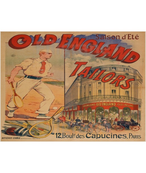 PUB OLD ENGLAND TAILORS Rsij-POSTER/REPRODUCTION d1 AFFICHE VINTAGE ouvre sa boutique