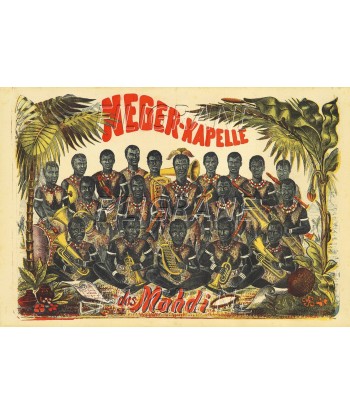 SPECTACLE NEGER KAPELLE MAHDI Rkwf-POSTER/REPRODUCTION d1 AFFICHE VINTAGE prix