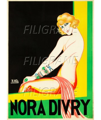 SPECTACLE Nora DIVRY Ropa-POSTER/REPRODUCTION d1 AFFICHE VINTAGE En savoir plus