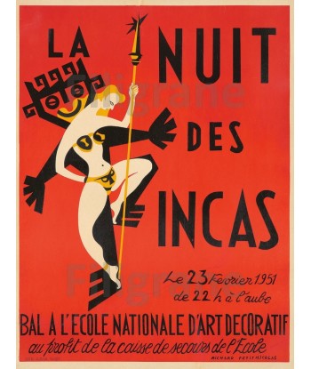 SPECTACLE NUIT des INCAS 1951 Rf165-POSTER/REPRODUCTION d1 AFFICHE VINTAGE En savoir plus