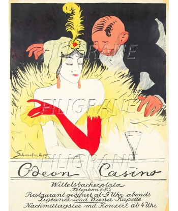 SPECTACLE OdéON CASINO  Rujv-POSTER/REPRODUCTION d1 AFFICHE VINTAGE brillant des détails fins