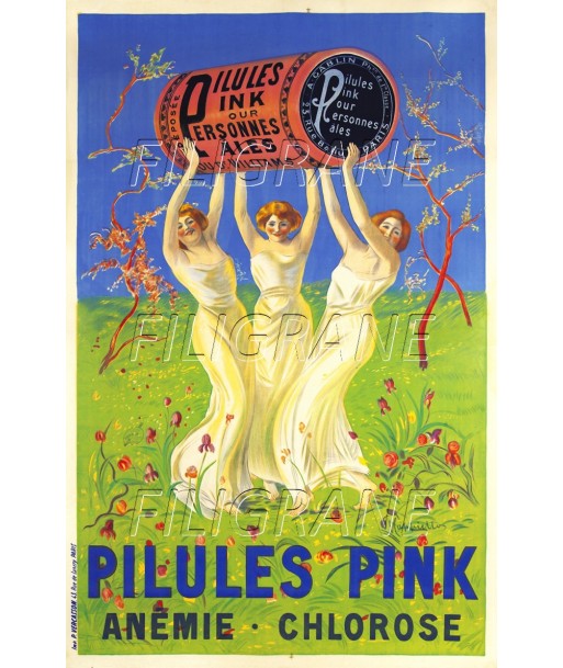 PUB PILULES PINK Rxvf-POSTER/REPRODUCTION d1 AFFICHE VINTAGE offre 