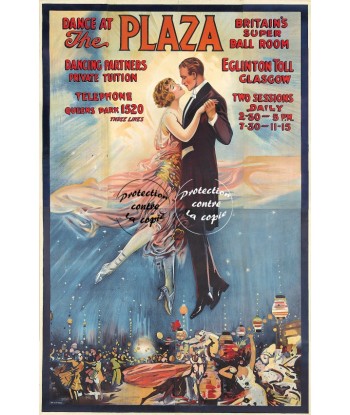 SPECTACLE PLAZA DANCING Rf69-POSTER/REPRODUCTION d1 AFFICHE VINTAGE pas cheres