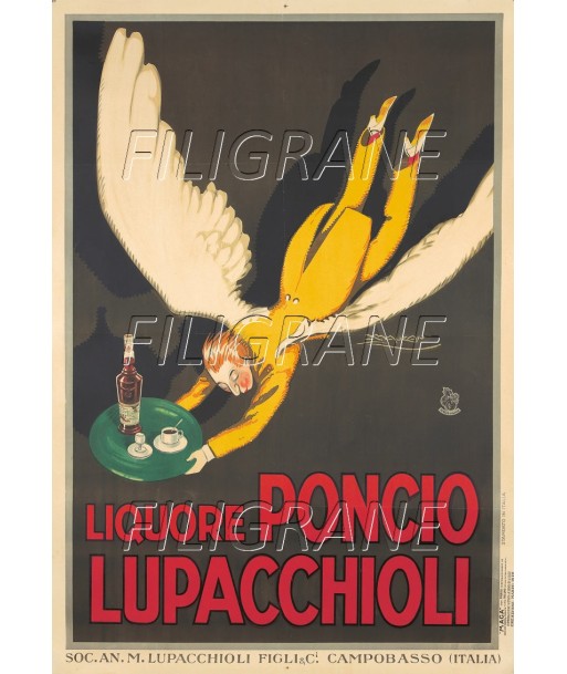 PUB PONCIO LUPACCHIOLI LIQUORE Rtrl-POSTER/REPRODUCTION d1 AFFICHE VINTAGE acheter en ligne