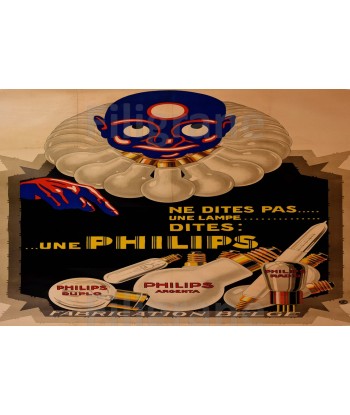 PUB PHILIPS LAMPE AMPOULE Rfge-POSTER/REPRODUCTION d1 AFFICHE VINTAGE shop