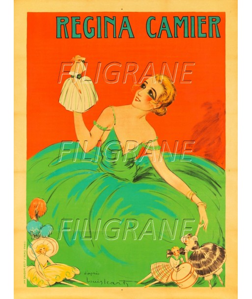 SPECTACLE Regina CAMIER Rmmr-POSTER/REPRODUCTION d1 AFFICHE VINTAGE d'Europe débarque