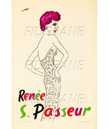 SPECTACLE Renée S. PASSEUR Rnyh-POSTER/REPRODUCTION d1 AFFICHE VINTAGE Venez acheter