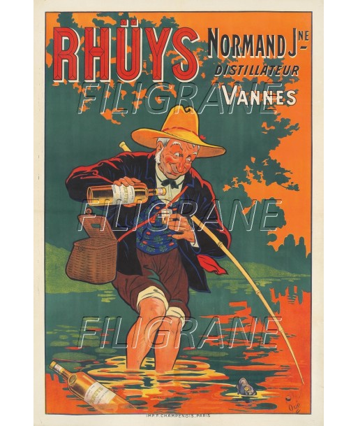 PUB ALCOOL RHÜYS NORMAND VANNES Rbqd-POSTER/REPRODUCTION d1 AFFICHE VINTAGE la colonne vertébrale