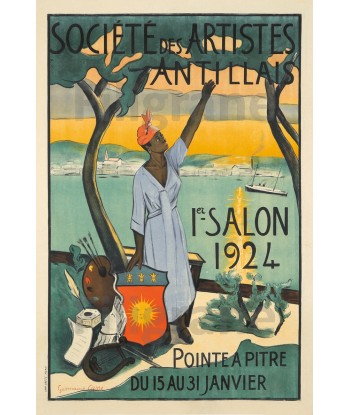 EXPO SALON ANTILLAIS 1924 Rvud-POSTER/REPRODUCTION d1 AFFICHE VINTAGE plus qu'un jeu 