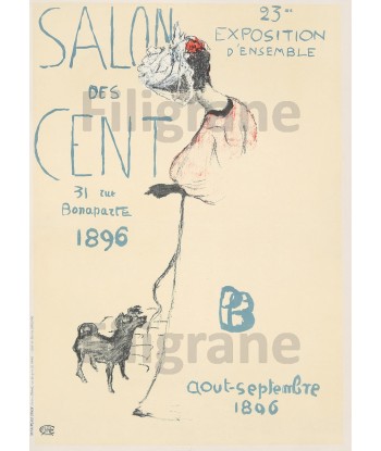 EXPO SALON des CENT 1896 Rf12-POSTER/REPRODUCTION d1 AFFICHE VINTAGE store