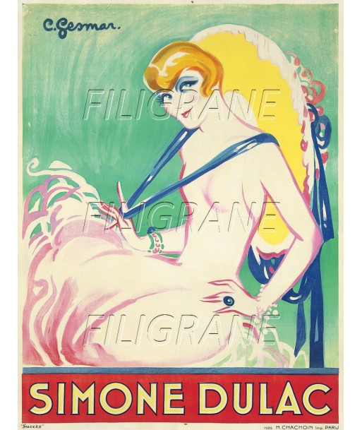 SPECTACLE Simone DULAC  Rlbj-POSTER/REPRODUCTION d1 AFFICHE VINTAGE prix