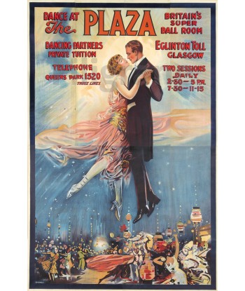 SPECTACLE the PLAZA DANCING Rckz-POSTER/REPRODUCTION d1 AFFICHE VINTAGE l'évolution des habitudes 