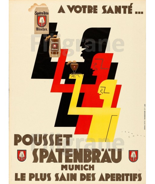 PUB SPATENBRAU ApéRITIF MUNICH Rabo-POSTER/REPRODUCTION d1 AFFICHE VINTAGE Comparez plus de prix