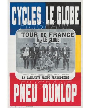 SPORT TOUR DE FRANCE TEAM LE GLOBE Rxuo-POSTER/REPRODUCTION d1 AFFICHE VINTAGE livraison gratuite