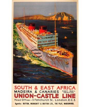 BATEAUX UNION CASTLE LINE Rf30-POSTER/REPRODUCTION d1 AFFICHE VINTAGE en ligne