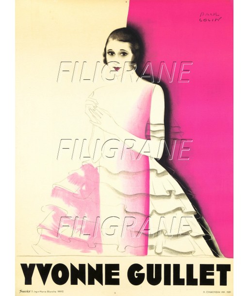 SPECTACLE Yvonne GUILLET Rjon-POSTER/REPRODUCTION d1 AFFICHE VINTAGE pas chere