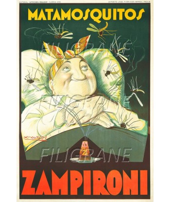 DIVERS ZAMPIRONI MATAMOSQUITOS Rham-POSTER/REPRODUCTION d1 AFFICHE VINTAGE ou a consommer sur place