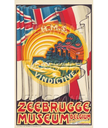 EXPO ZEEBRUGGE MUSEUM BELGIQUE Rgwu-POSTER/REPRODUCTION d1 AFFICHE VINTAGE sur le site 