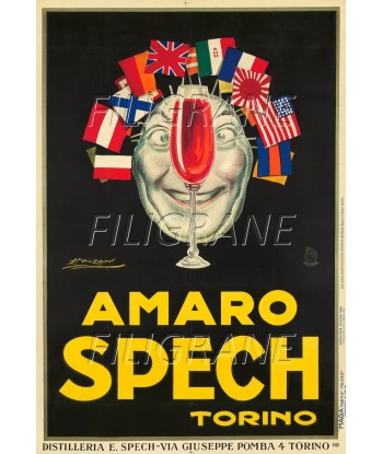 PUB AMARO SPECH TORINO Rbcg-POSTER/REPRODUCTION d1 AFFICHE VINTAGE solde