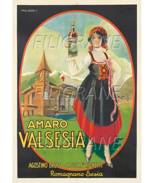 PUB AMARO VALSESIA Rnou-POSTER/REPRODUCTION d1 AFFICHE VINTAGE votre